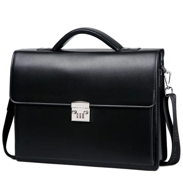 New Male Password Lock Briefcase Diagonal Package PU Leather Laptop Business Bag Men Shoulder Messenger Luxury Handbags Maleta