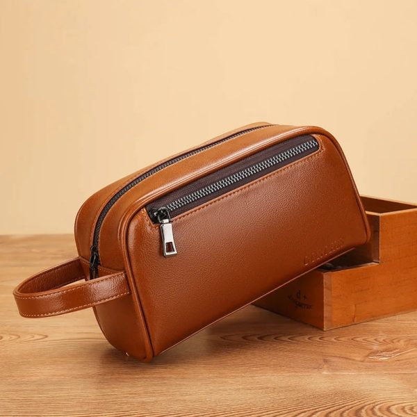 New Men's Clutch Bag Coded Lock Pu Leather Large Man Wallet Business Tote Bag for Phone 2024 Designer Male Handbag Purse