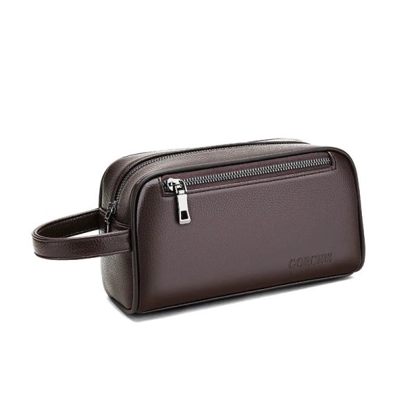 New Men's Clutch Bag Coded Lock Pu Leather Large Man Wallet Business Tote Bag for Phone 2024 Designer Male Handbag Purse