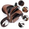 New USB Charging Chest Bag with Headset Hole Mens Multifunction Single Strap Anti Theft Chest Bag with Adjustable Shoulder Strap