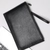 New texture men's clutch bag large capacity soft leather handbag trend double bag business men's bag