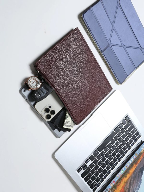 New texture men's clutch bag large capacity soft leather handbag trend double bag business men's bag