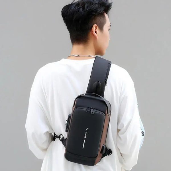 Newest Men Anti Theft Chest Bag Shoulder USB Charging Crossbody Package School Short Trip Messengers Gym Men's Sling Sports Pack