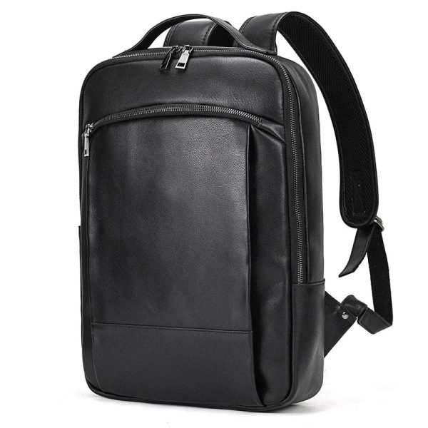 Newsbirds Genuine Leather Men Backpack15" Laptop Daypack Cow Leather School Bag Male Travel Bag Crazy Horse Leather Bagpack Male