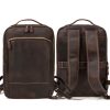 Newsbirds Genuine Leather Men Backpack15" Laptop Daypack Cow Leather School Bag Male Travel Bag Crazy Horse Leather Bagpack Male