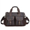 Newsbirds Vintage Fashion Leather Handbags For Men Shoulder Bag Genuine Leather Multifunctional Briefcase Bag Business Tote Bag