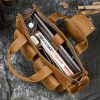 Newsbirds Vintage Fashion Leather Handbags For Men Shoulder Bag Genuine Leather Multifunctional Briefcase Bag Business Tote Bag
