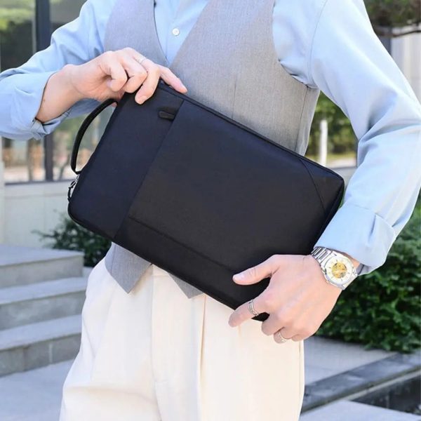 OX Cloth Multiple Compartments Carry Case Business Laptop Package Office Document Pouch Laptop Protective Bag Men Briefcases