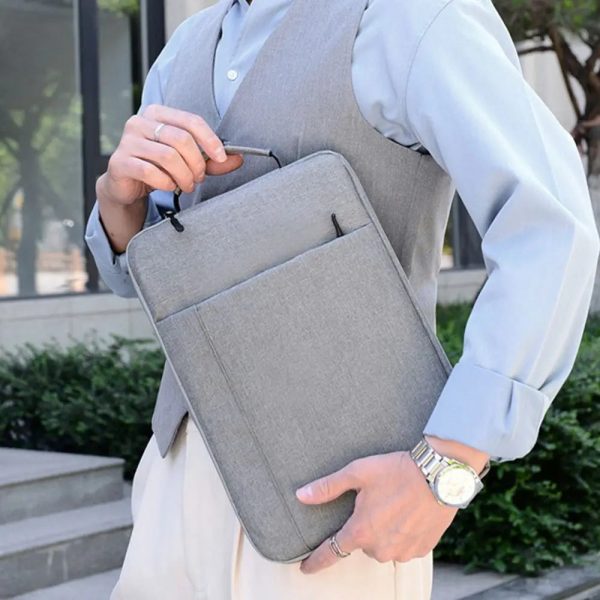 OX Cloth Multiple Compartments Carry Case Business Laptop Package Office Document Pouch Laptop Protective Bag Men Briefcases