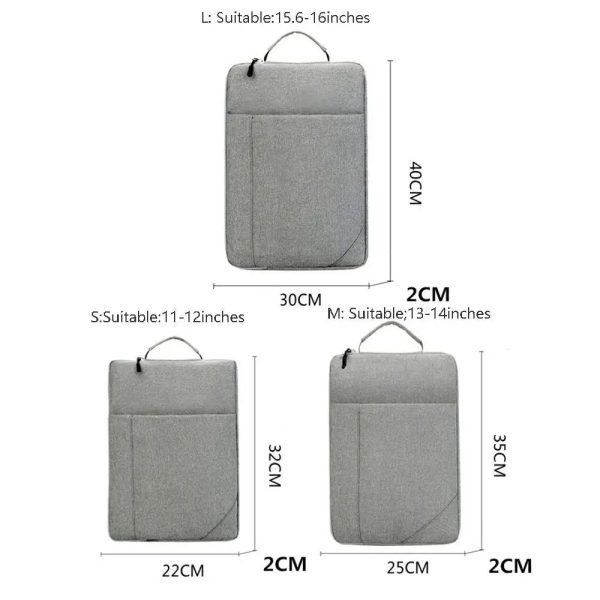 OX Cloth Multiple Compartments Carry Case Business Laptop Package Office Document Pouch Laptop Protective Bag Men Briefcases