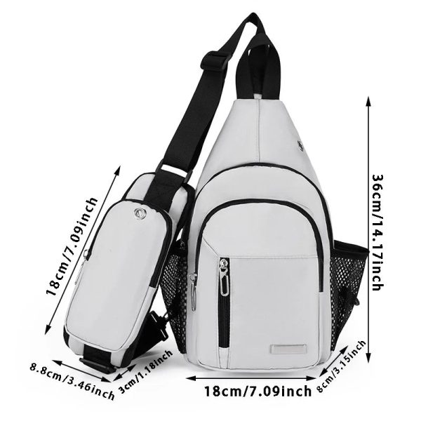 Oxford Chest Bag For Men Multifunctional Casual Fashion Trend Shoulder Bag For Outdoor Sports Versatile Crossbody Bag