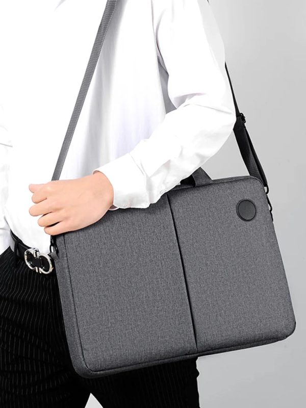 Portable Split Waterproof Fabric Laptop Bag Men And Women Handheld Shoulder City Casual Commuter Briefcase