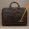 Retro Laptop Briefcase Bag Genuine Leather Handbags Casual 15.6" Business Bag Daily Working Tote Bags Men Male bag for documents