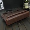Vintage Briefcase For Men Crazy Horse PU Leather Executive Laptop Office Executive Handbag Tote Messenger Business Computer Bag