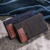 Vintage Men Wallet Coin Bag Long Style Purse Denim Cloth Wallets for Men Zipper Wallet High-capacity Luxury Clutch Bag Billetera