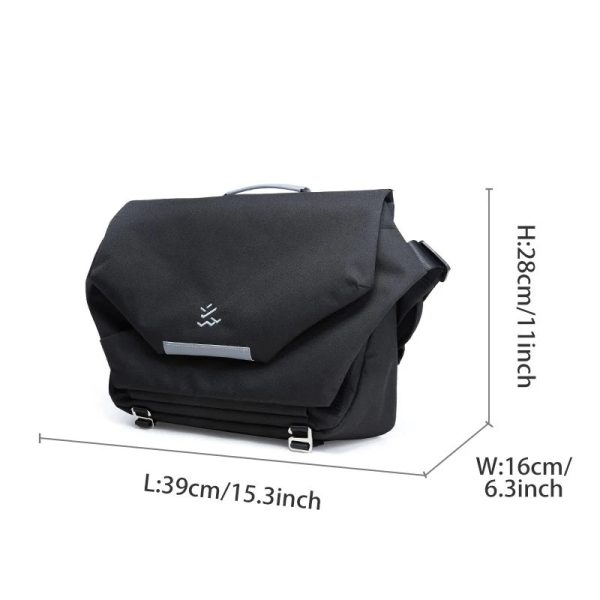 Waterproof Messenger Bag for Men, 14 inch Laptop Crossbody Bag, Reflective Durable Carrying Bag for Work Casual Travel