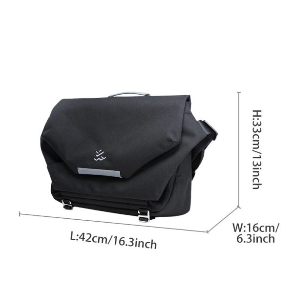Waterproof Messenger Bag for Men, 14 inch Laptop Crossbody Bag, Reflective Durable Carrying Bag for Work Casual Travel