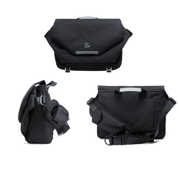 Waterproof Messenger Bag for Men, 14 inch Laptop Crossbody Bag, Reflective Durable Carrying Bag for Work Casual Travel