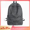 Women PU Leather Backpacks Solid Color Fashion Simple Large Capacity Totes Bag Leisure Travel Bag Unisex for Men