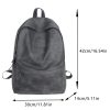 Women PU Leather Backpacks Solid Color Fashion Simple Large Capacity Totes Bag Leisure Travel Bag Unisex for Men