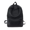 Women PU Leather Backpacks Solid Color Fashion Simple Large Capacity Totes Bag Leisure Travel Bag Unisex for Men