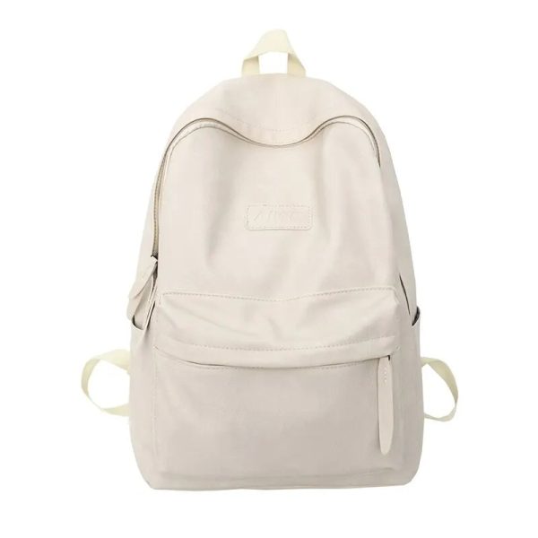 Women PU Leather Backpacks Solid Color Fashion Simple Large Capacity Totes Bag Leisure Travel Bag Unisex for Men